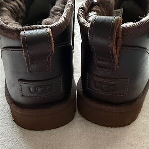 UGG Dark Brown Leather Ankle Boots. Brand New. Never Worn.